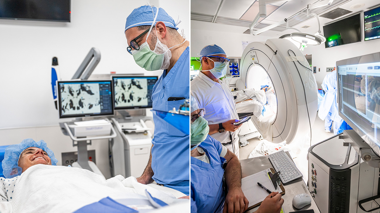 Jessica during deep brain stimulation surgery