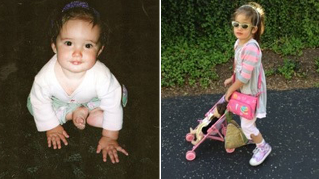 Lucia had difficulty crawling and walking during her earlier years. 