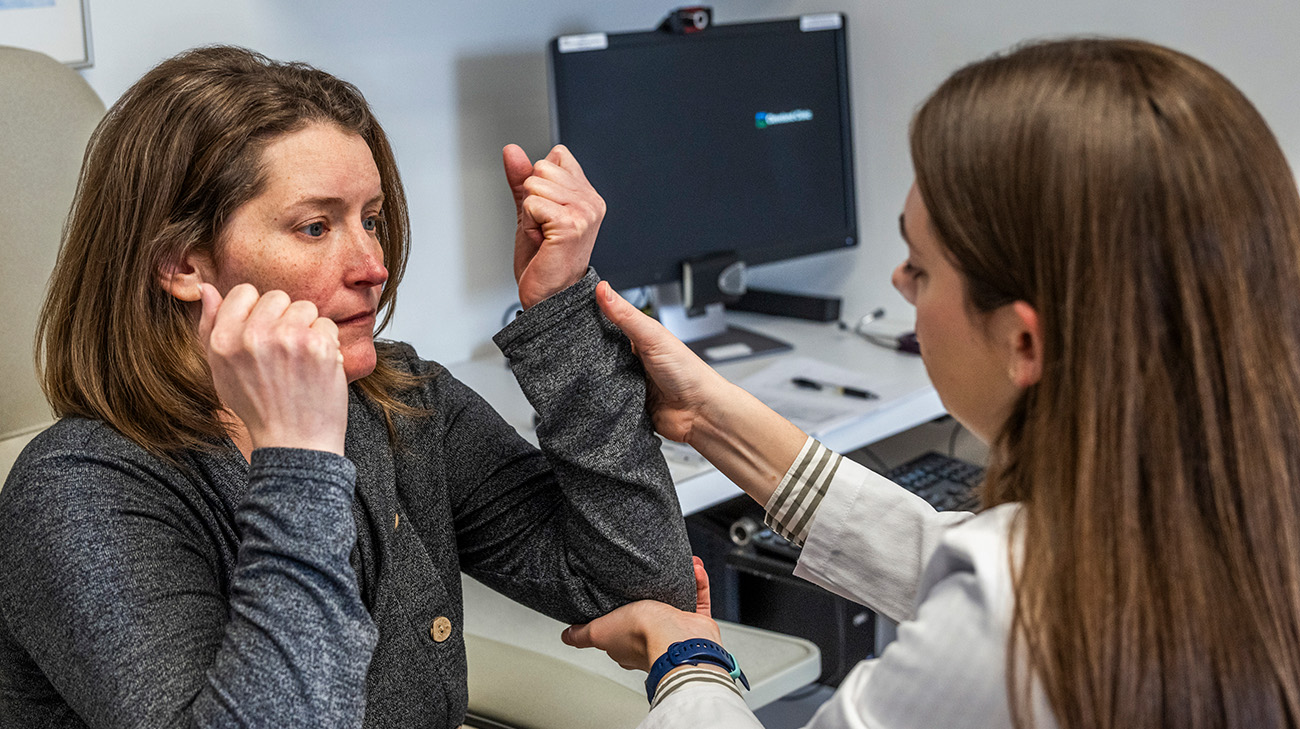 Grace at a follow up appointment