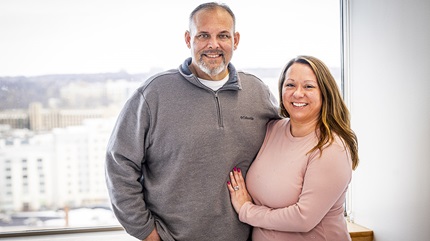 Danny is grateful to his wife, Holly, for all her support during his health journey and after getting a liver transplant. 