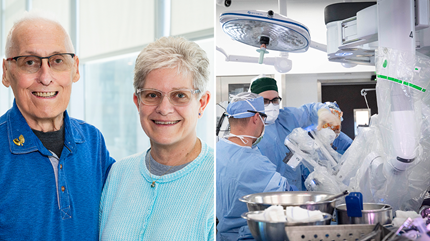 John with wife and John robotic surgery