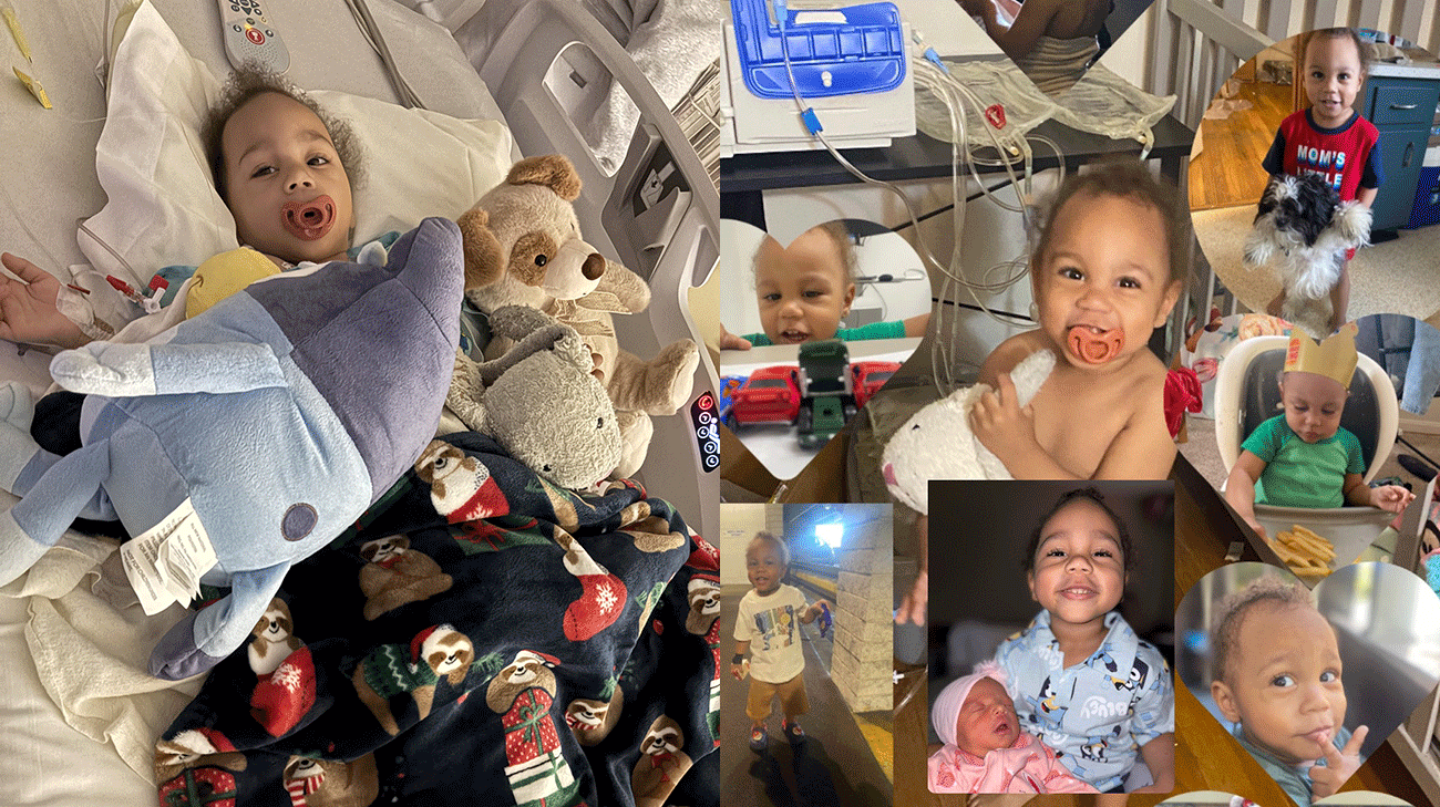 Kaiden throughout the years battling severe kidney disease before his transplant surgery.