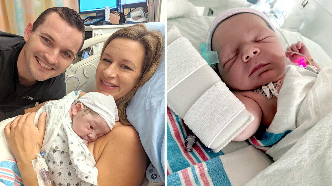 Wyatt shortly after he was born
