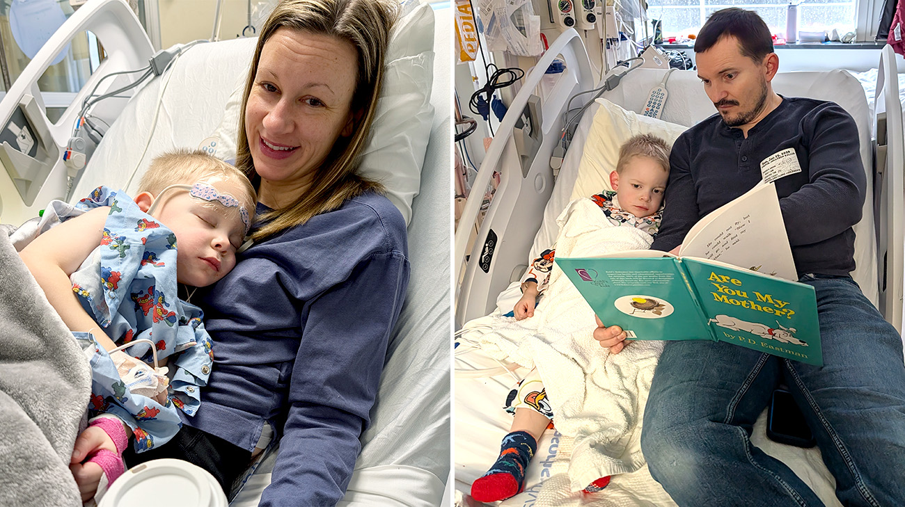 Wyatt in hospital recovering from surgery