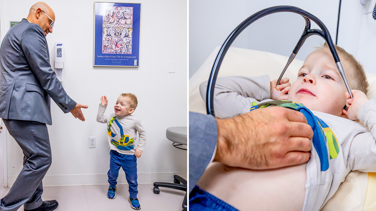 Wyatt at a checkup appointment