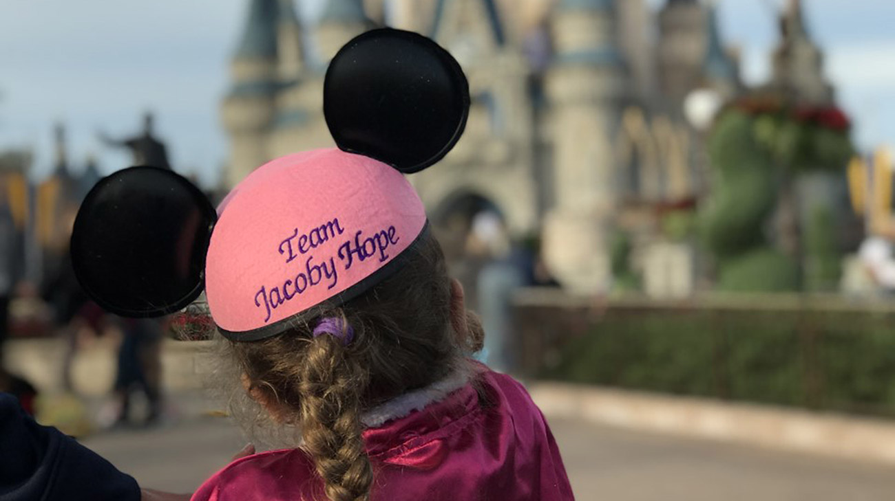 Jacoby Arnold with her family at Disney World.