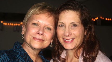 Deb Miller (left) with her best friend Kelly Yanda (5 years after surgery).
