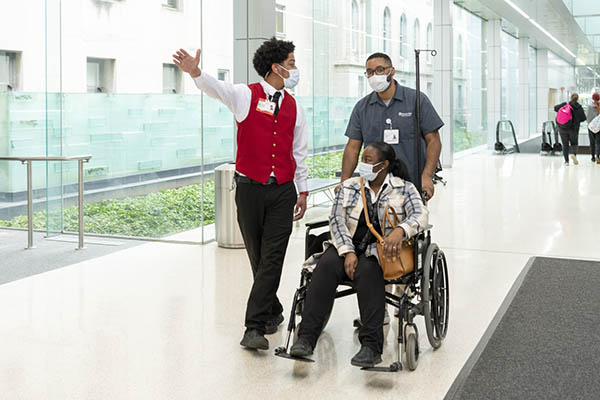 Cleveland Clinic concierge guiding patient