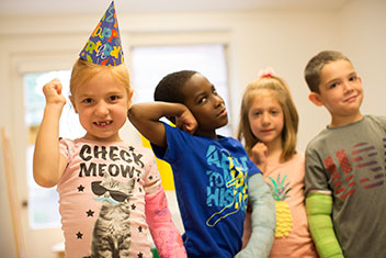 Children in Casts at Party