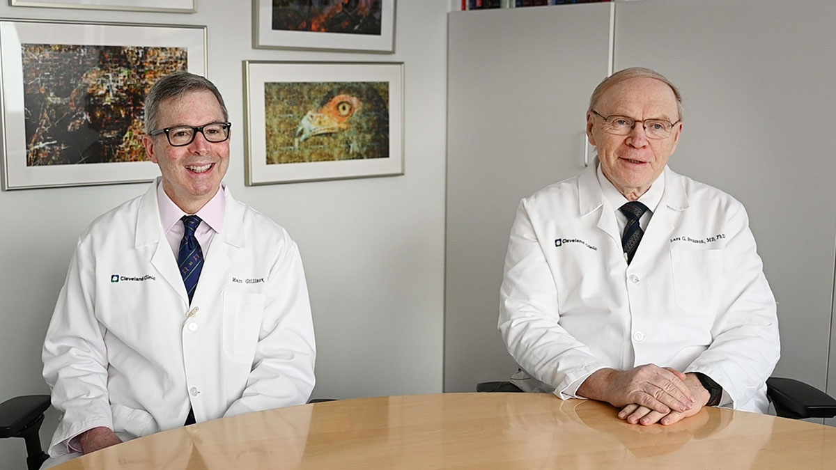 Lars Svensson, MD, PhD, Chief of Cleveland Clinic's Sydell and Arnold Miller Family Heart, Vascular & Thoracic Institute, and Marc Gillinov, MD, Chair of Thoracic and Cardiovascular Surgery