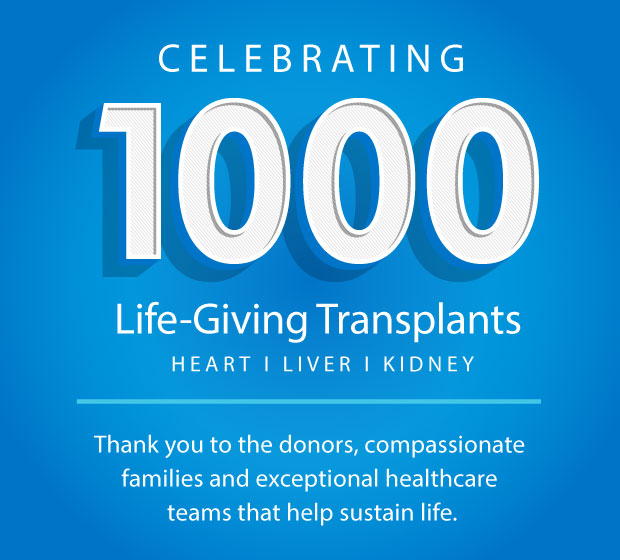 Cleveland Clinic Florida Celebrates 1000 Life-Giving Transplants