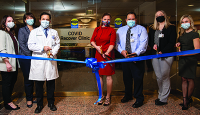 Ribbon cutting ceremony for covid recovery clinic
