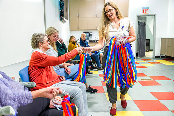Group music therapy at Cleveland Clinic Nevada.