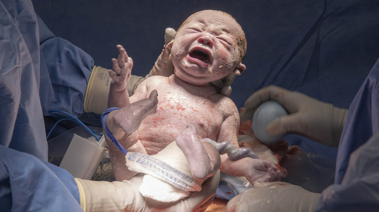 Baby Grace was born full term on March 22, 2021.