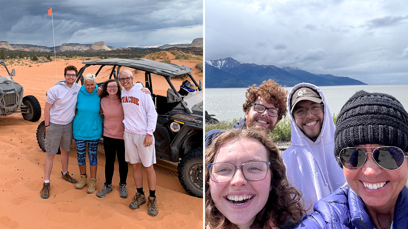 Claire and family traveling