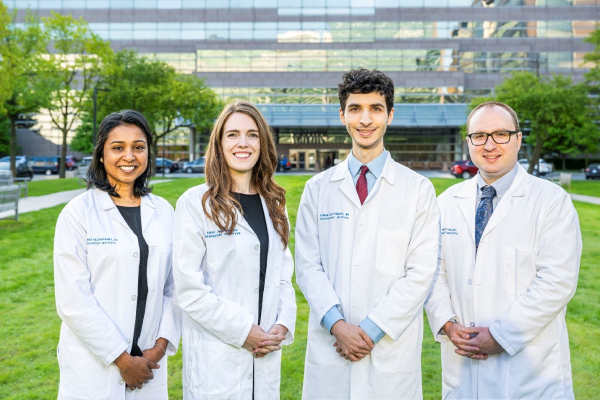 Dr. Amudha Pazhanisamy (class of 2024); Dr. Sarah Johnson (class of 2023); Dr. Ayman Aouthmany (class of 2023); Dr. Nicholas Cline (class of 2024)